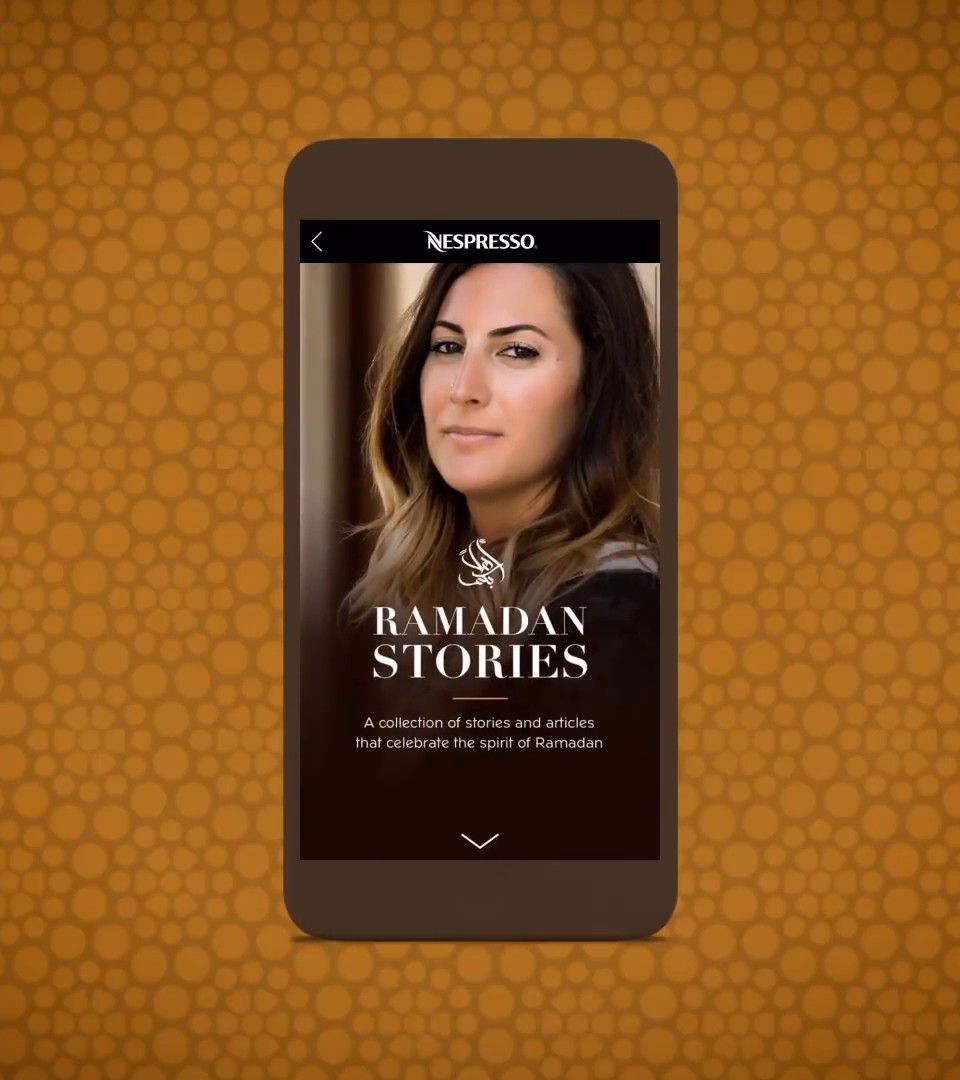 Phone showing the Ramadan Stories mobile experience