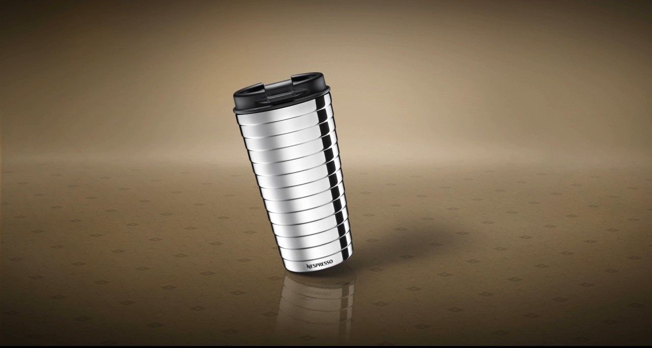 Stainless steel travel mug